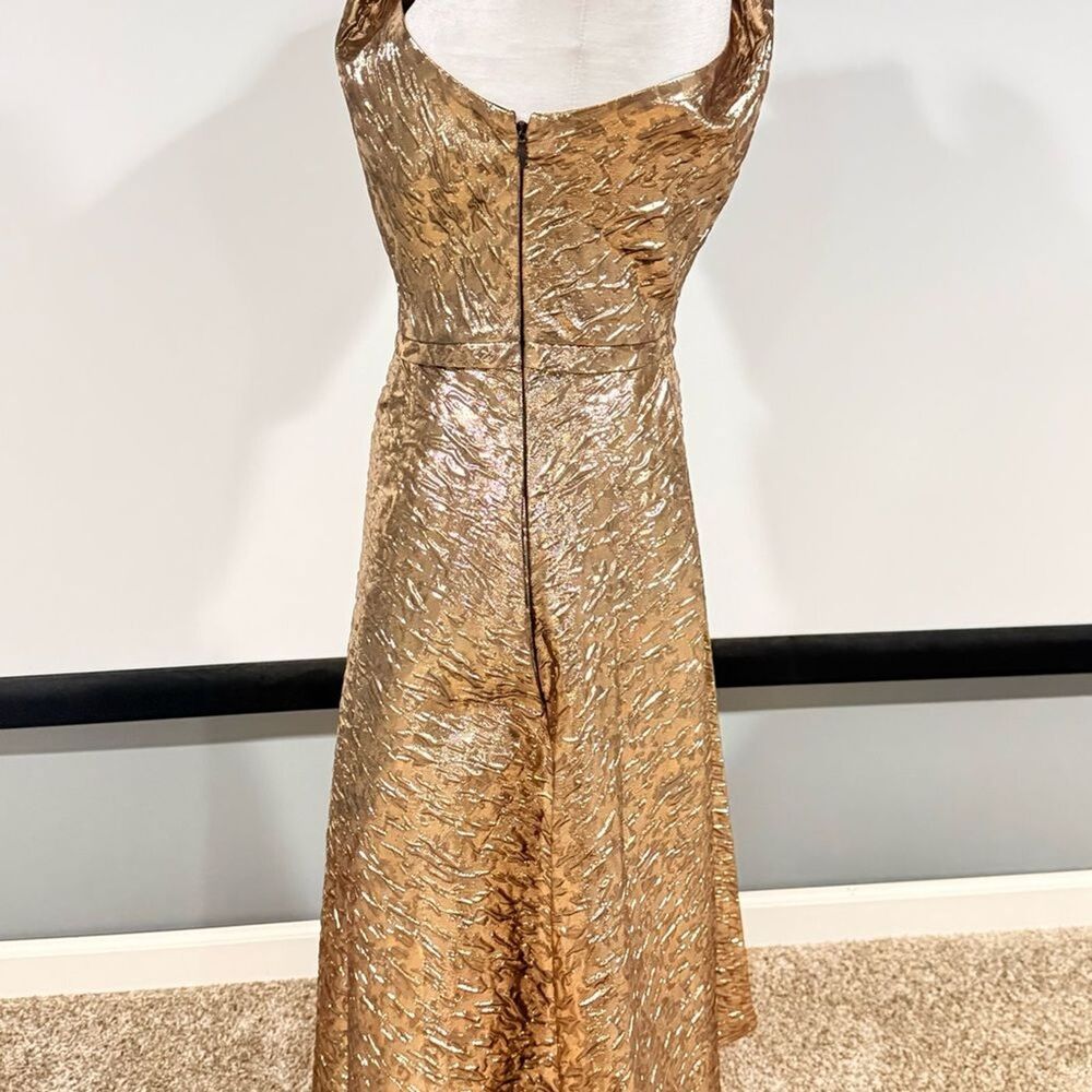 Antonio Melani Bridgett One Shoulder Metallic A-Line Evening Gown Dress Sz 2 NWT - Picture 3 of 16